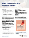 PrEP to Prevent HIV: Women and PrEP factsheet