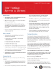 Patient's Guide to HIV Testing
